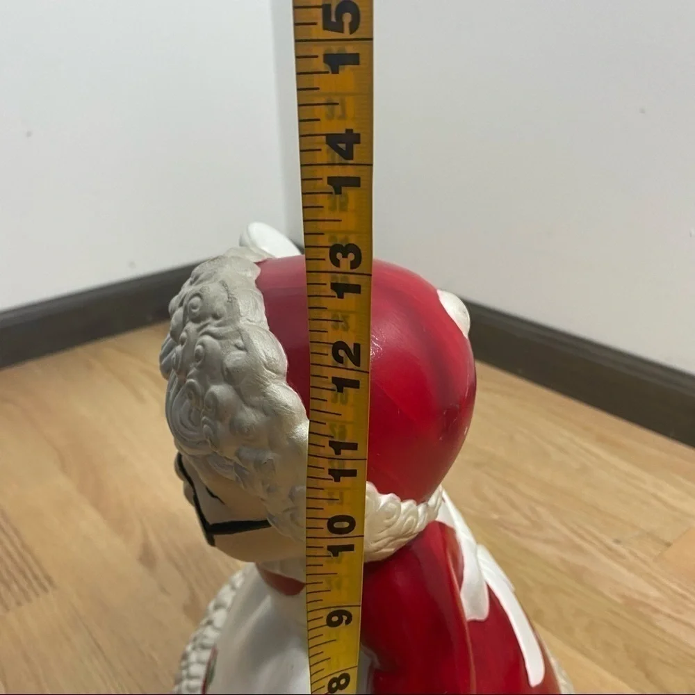 Vintage Mrs. Clause Ceramic Blow Mold Decoration Christmas Red White